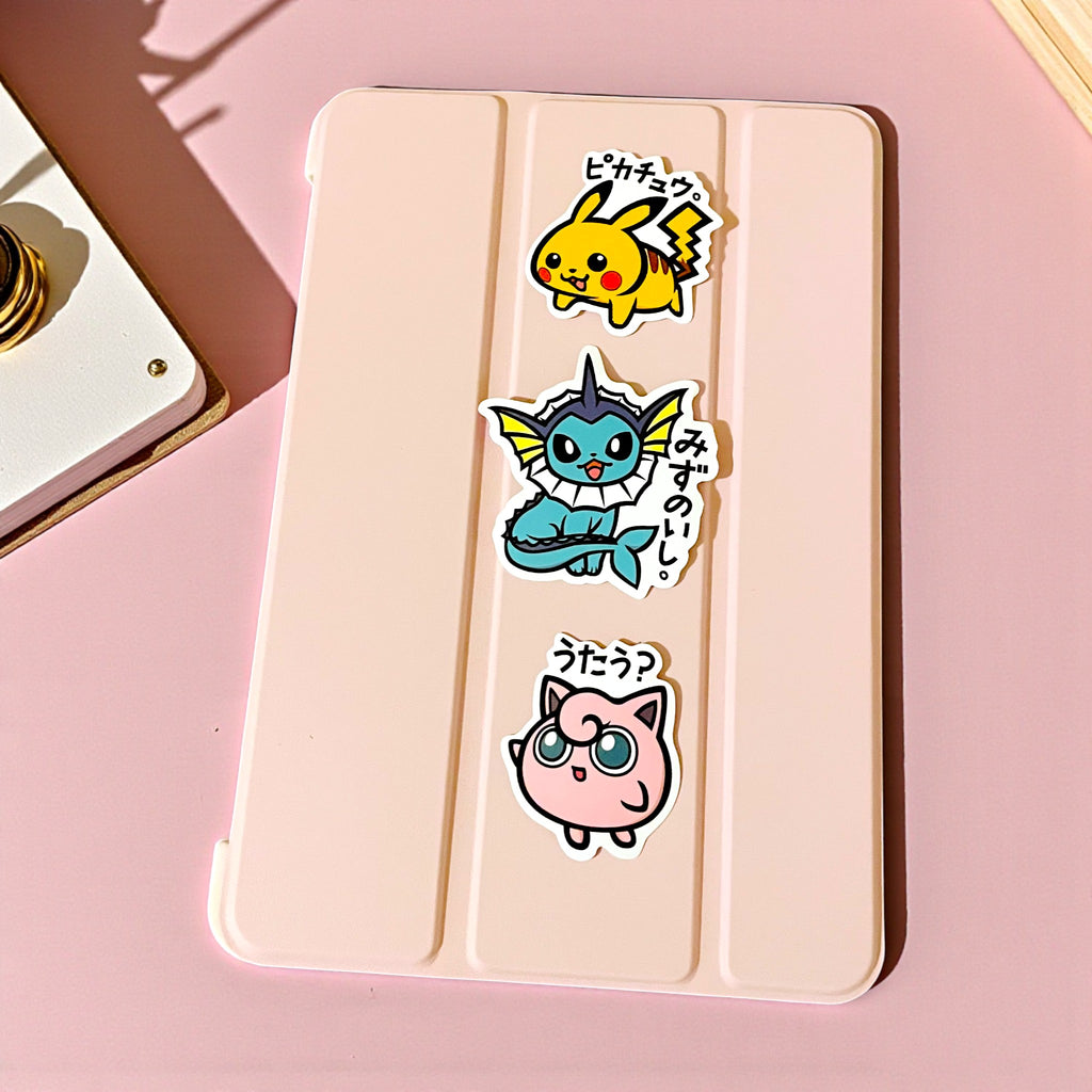 Vaporeon Jigglypuff Pikachu B-Side Label Japanese Stickers