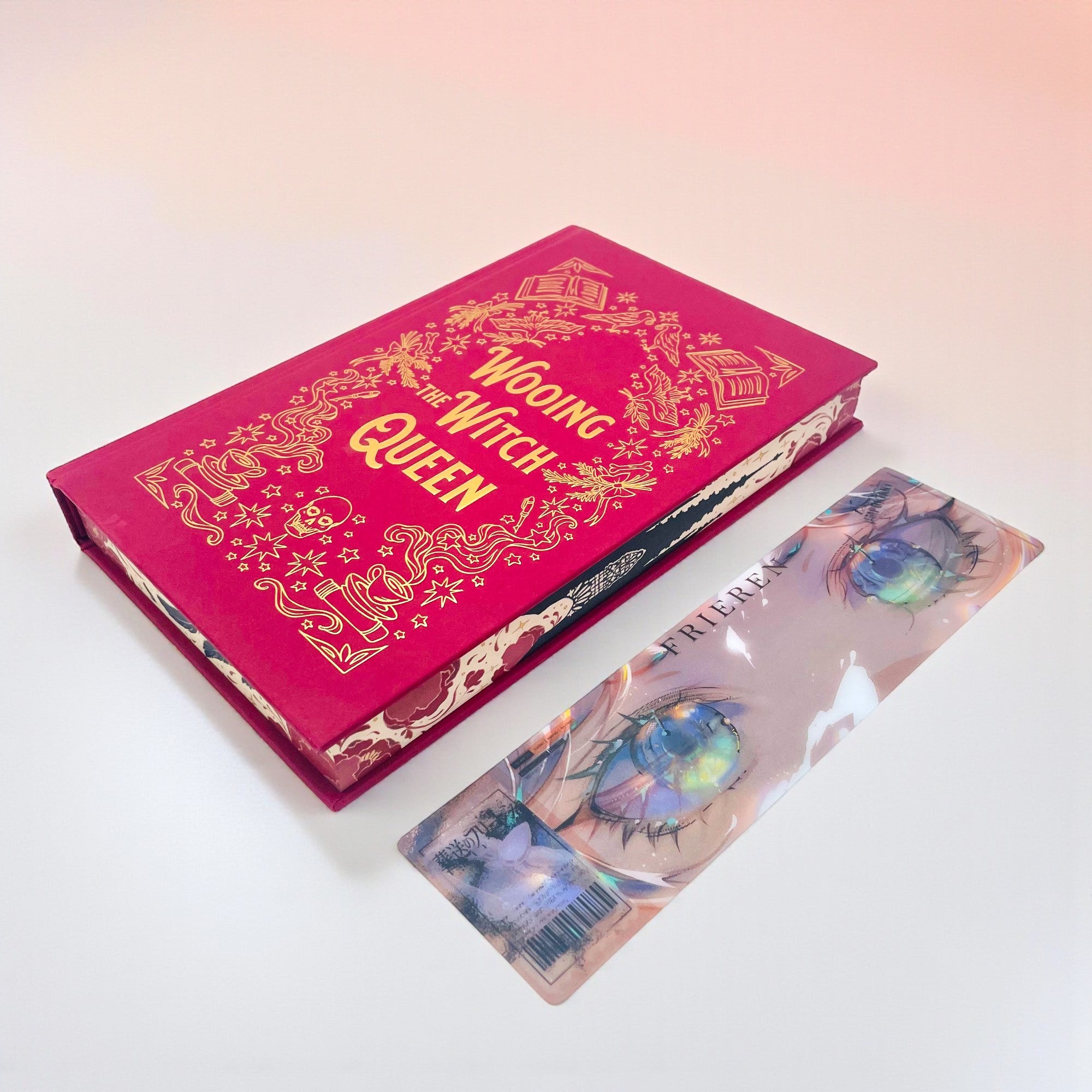 Large anime lenticular bookmark with book for size comparison