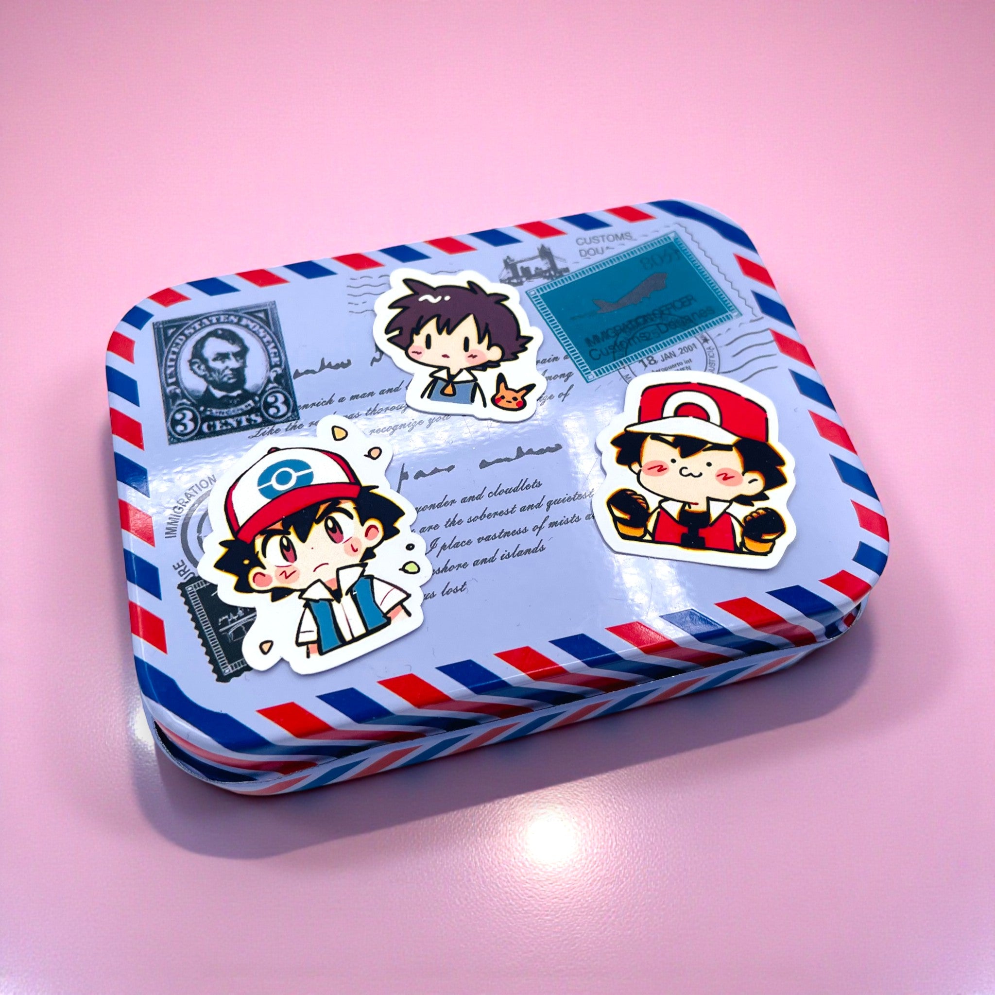 Ash Ketchum chibi trainer sticker mystery pack for kawaii stationery collectors