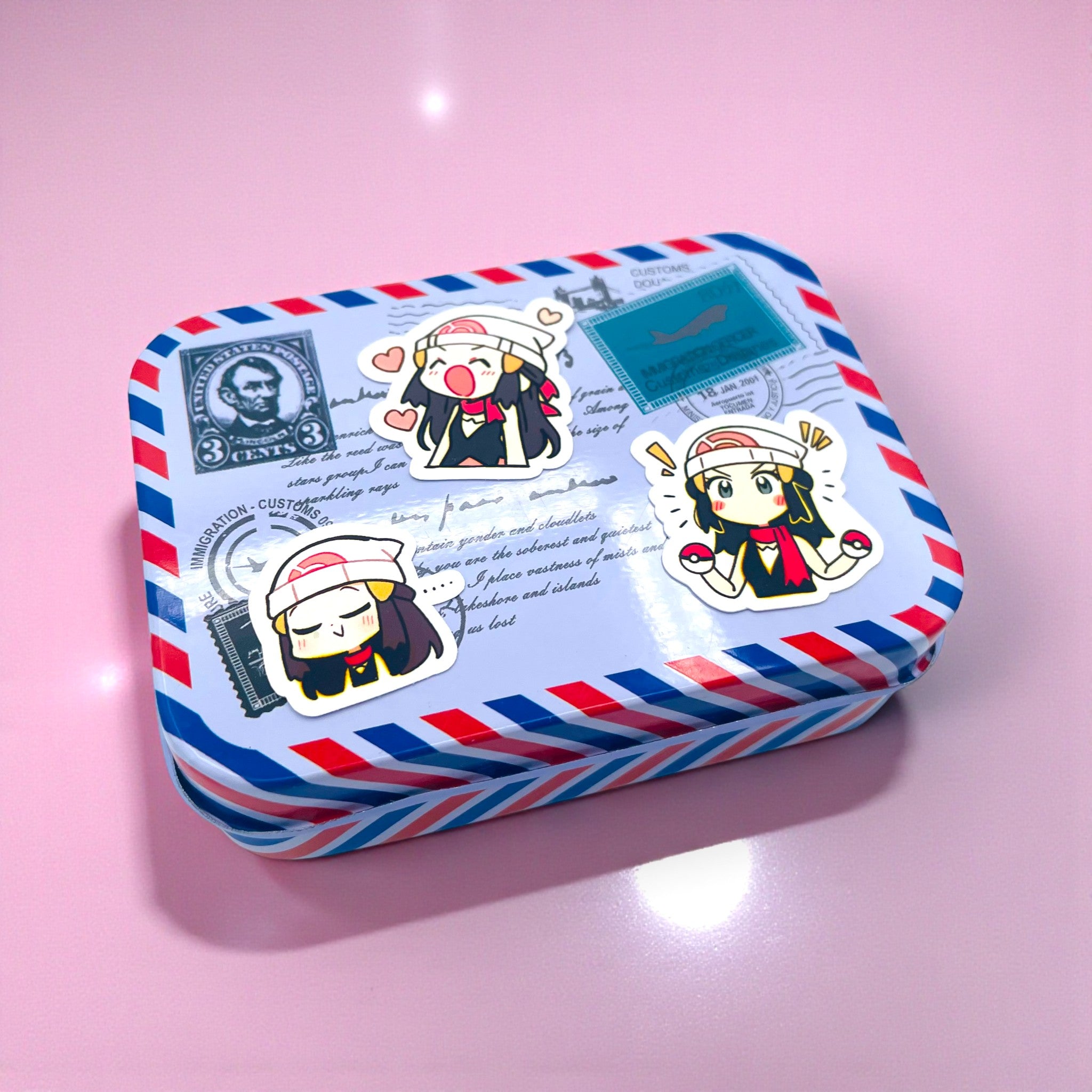 Dawn chibi trainer sticker set for kawaii stationery collectors
