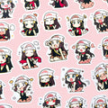 Dawn chibi trainer sticker set with 40 kawaii mood stickers for journals planners and toploaders