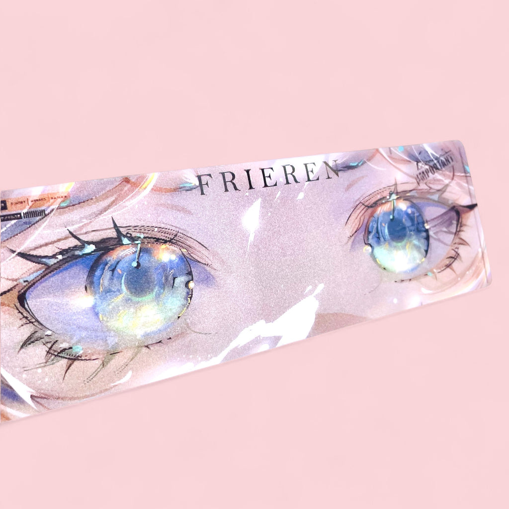 Anime elf mage lenticular bookmark with holographic eyes effect