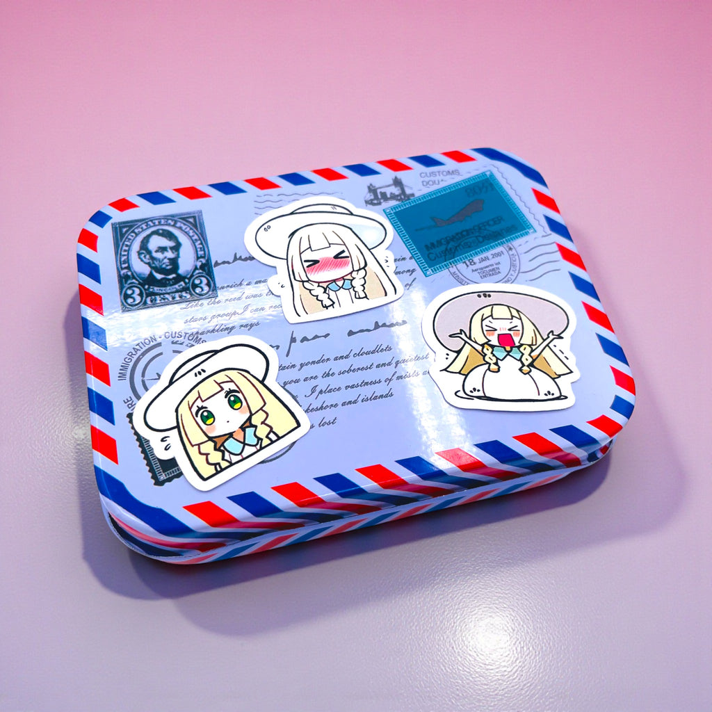 Lillie chibi trainer sticker set for kawaii stationery collectors