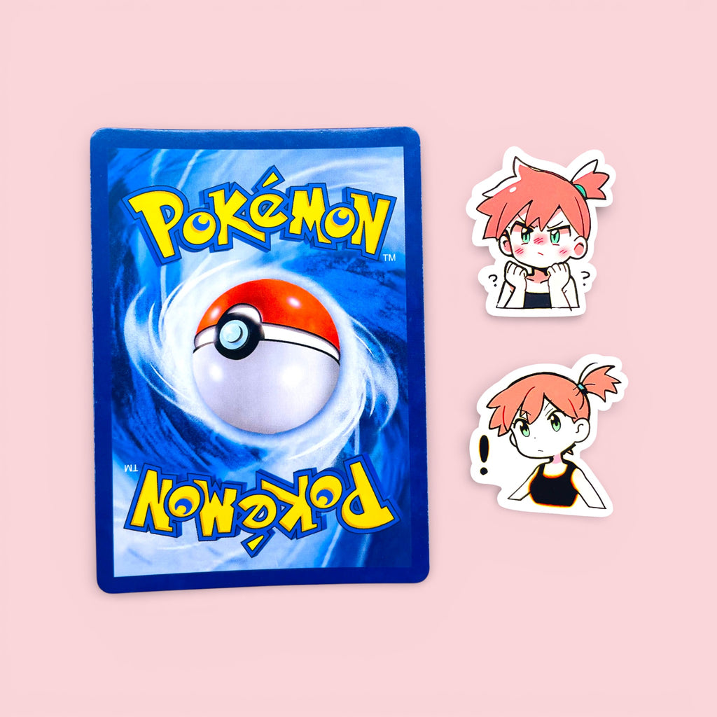 Misty chibi trainer stickers 2.5 to 3 cm shown for size comparison