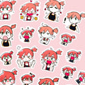 Misty chibi trainer sticker set with 40 kawaii mood stickers for journals planners and toploaders