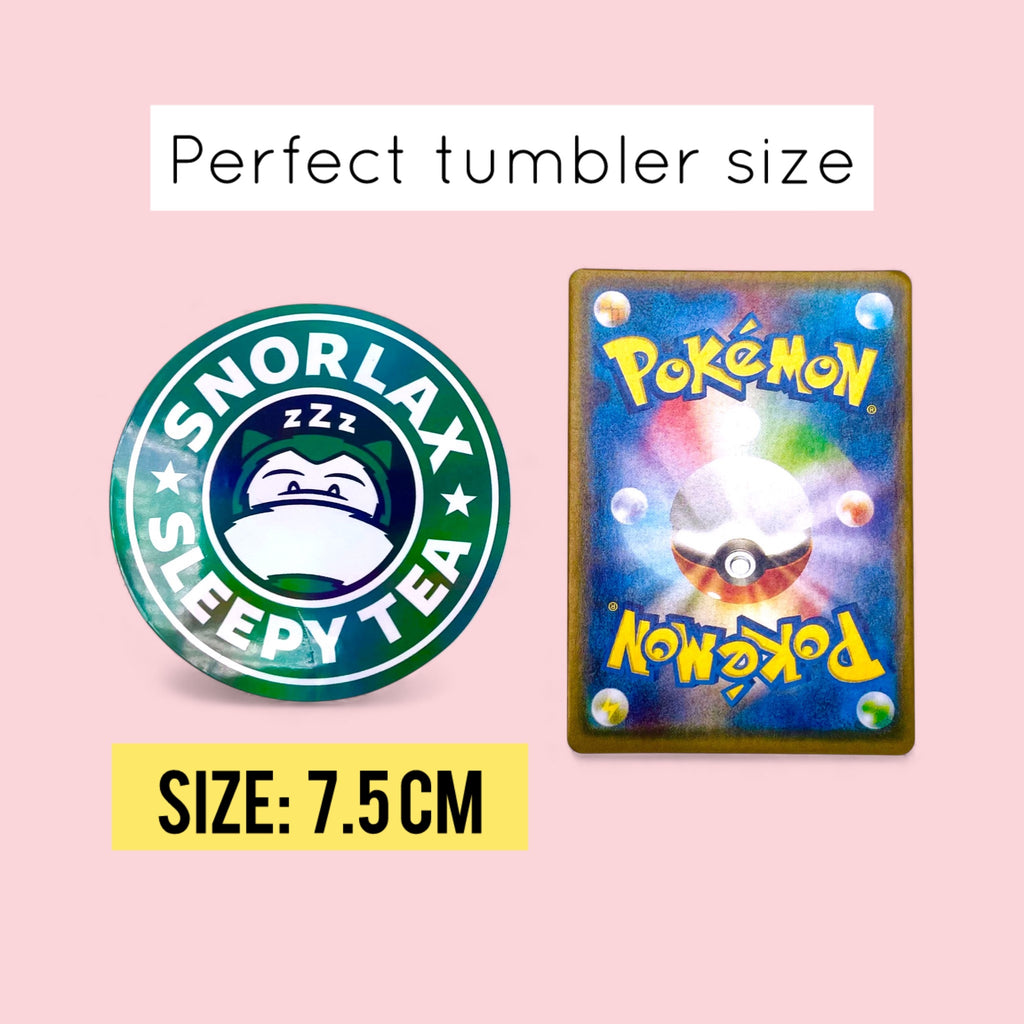 Large Snorlax Sleepy Cafe Holographic Sticker