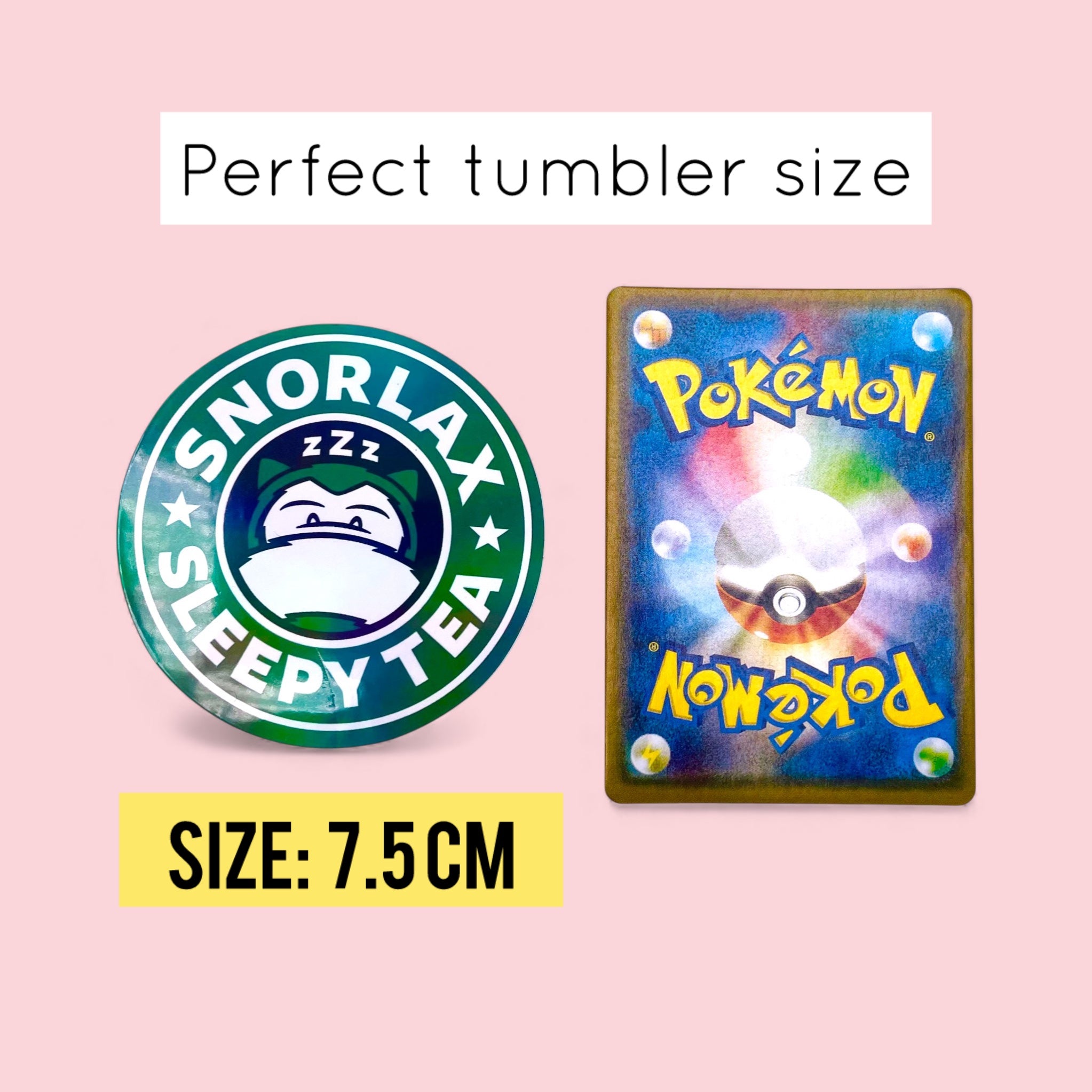 Large Snorlax Sleepy Cafe Holographic Sticker