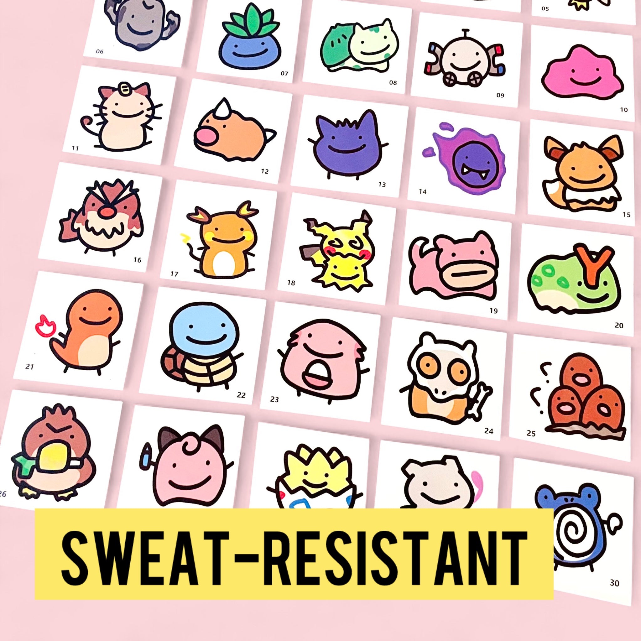 Cute Monster Temporary Tattoos • Waterproof • Party Favors • Kids Birthday