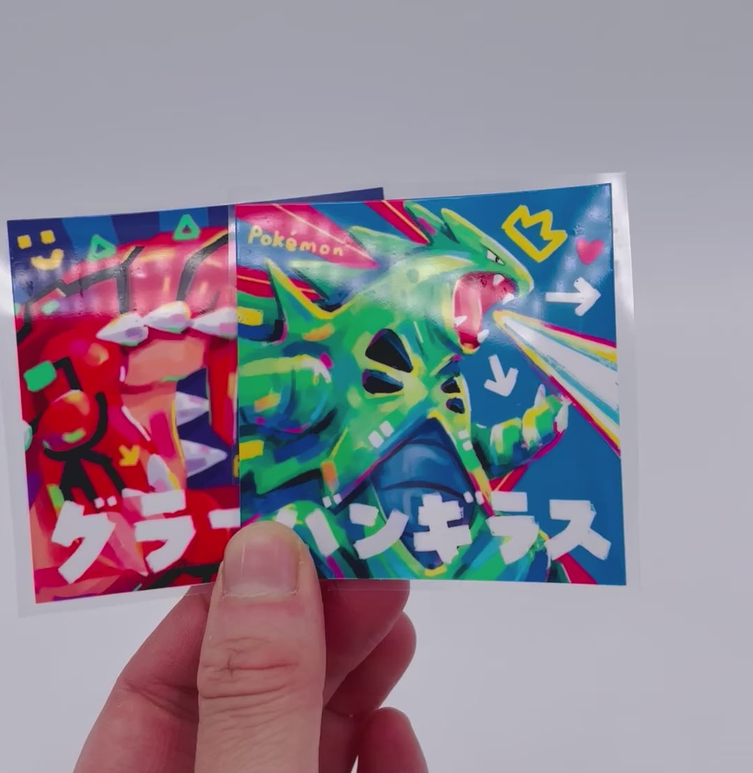 Groudon & Tyranitar Stickers • Kawaii Vinyl Decals