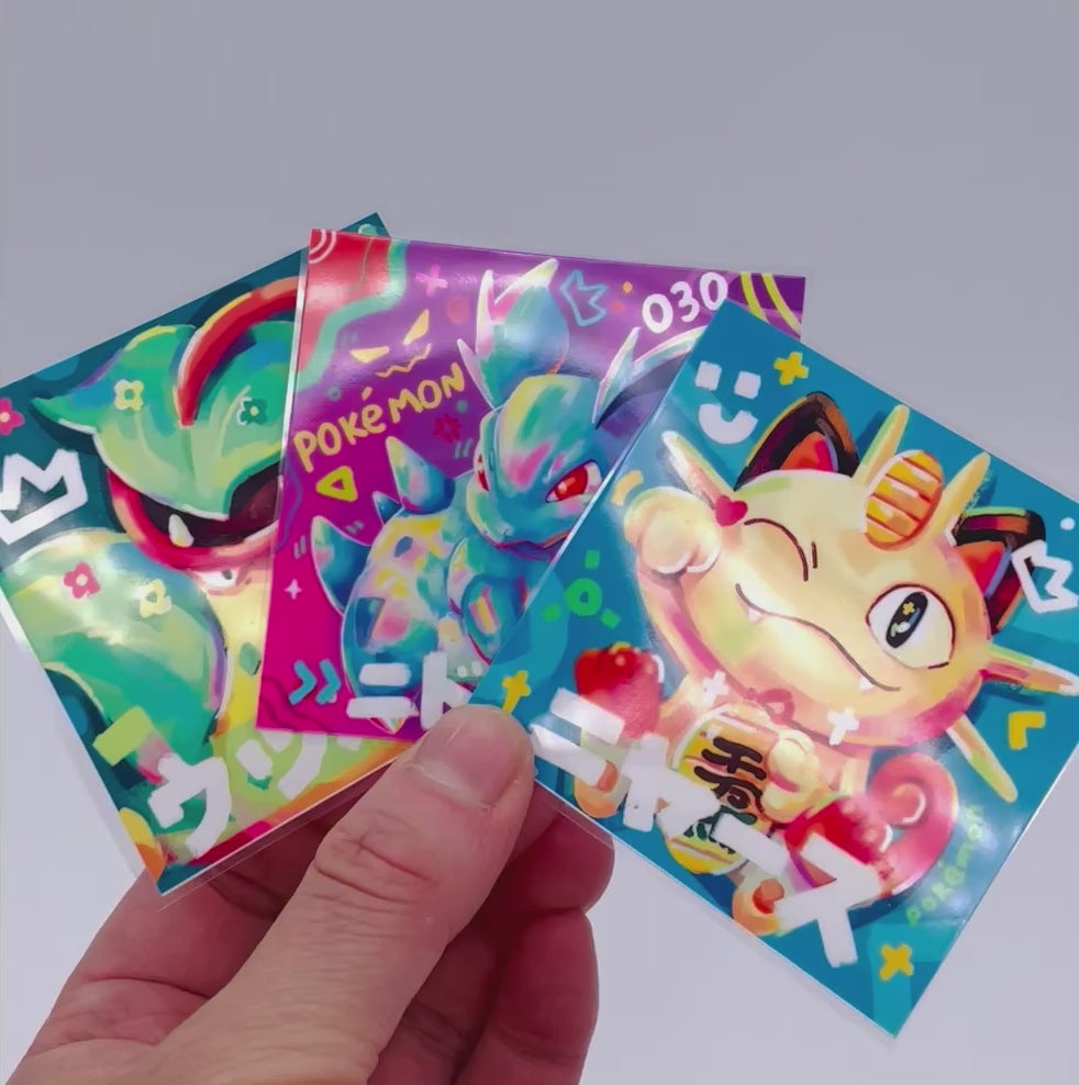 Meowth, Nidorina & Victreebel Stickers • Kawaii Vinyl Decals