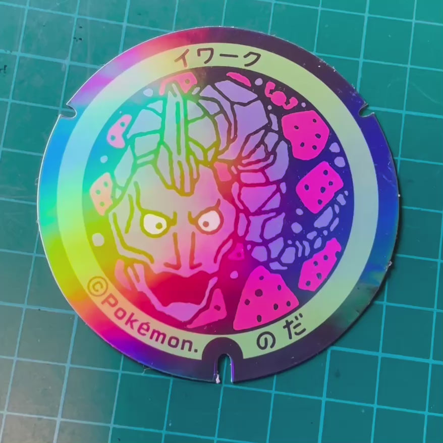 Onix Poke-Lid Holographic Sticker Noda  Japan Collectible