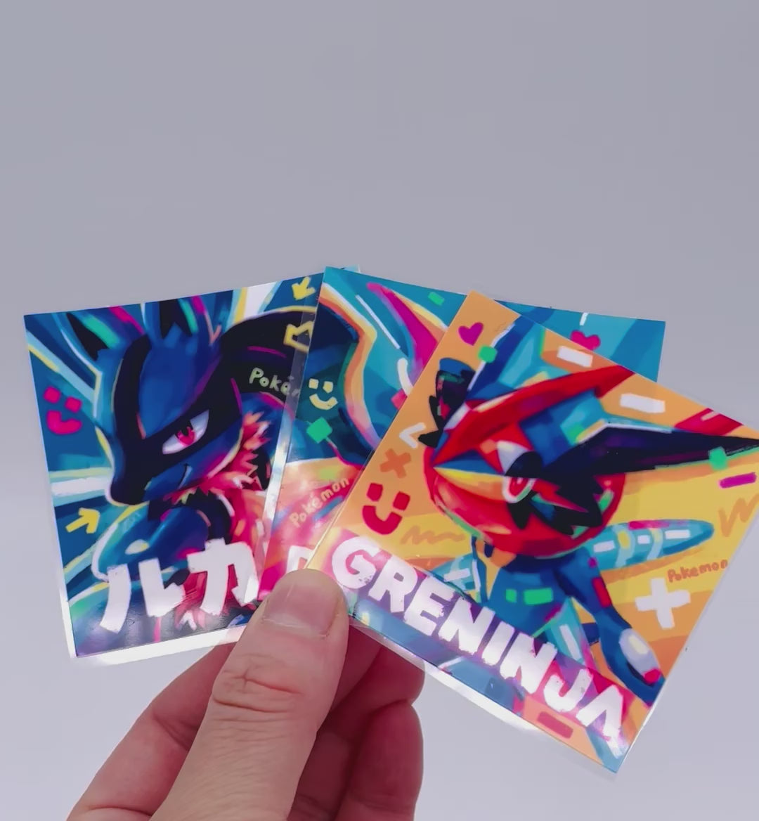 Lucario, Dragonite & Greninja Stickers • Kawaii Vinyl Decals
