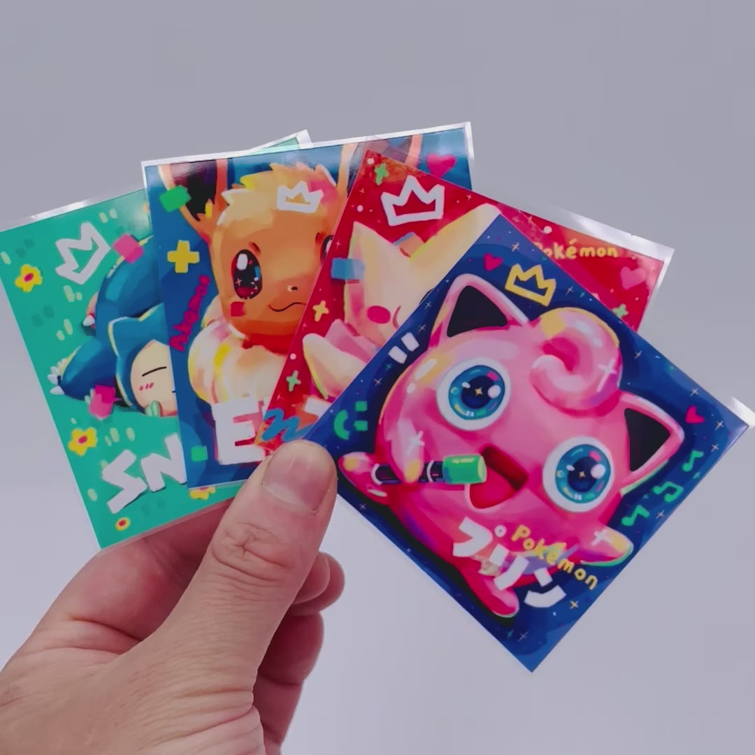 Togepi, Jigglypuff, Snorlax & Eevee Stickers • Kawaii Vinyl Decals
