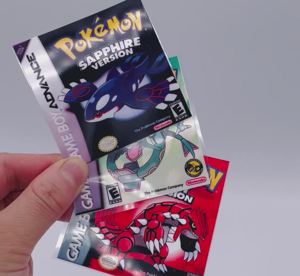 Retro Hoenn Stickers • Vintage Game Cover Art Vinyl Decals