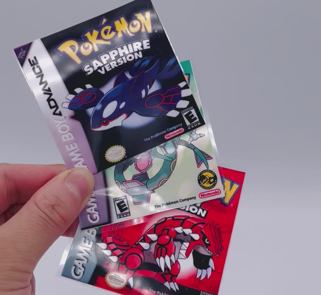 Retro Hoenn Stickers • Vintage Game Cover Art Vinyl Decals
