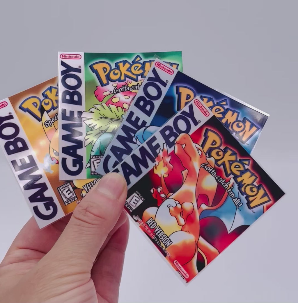 Retro Kanto Stickers • Vintage Game Cover Art Vinyl Decals