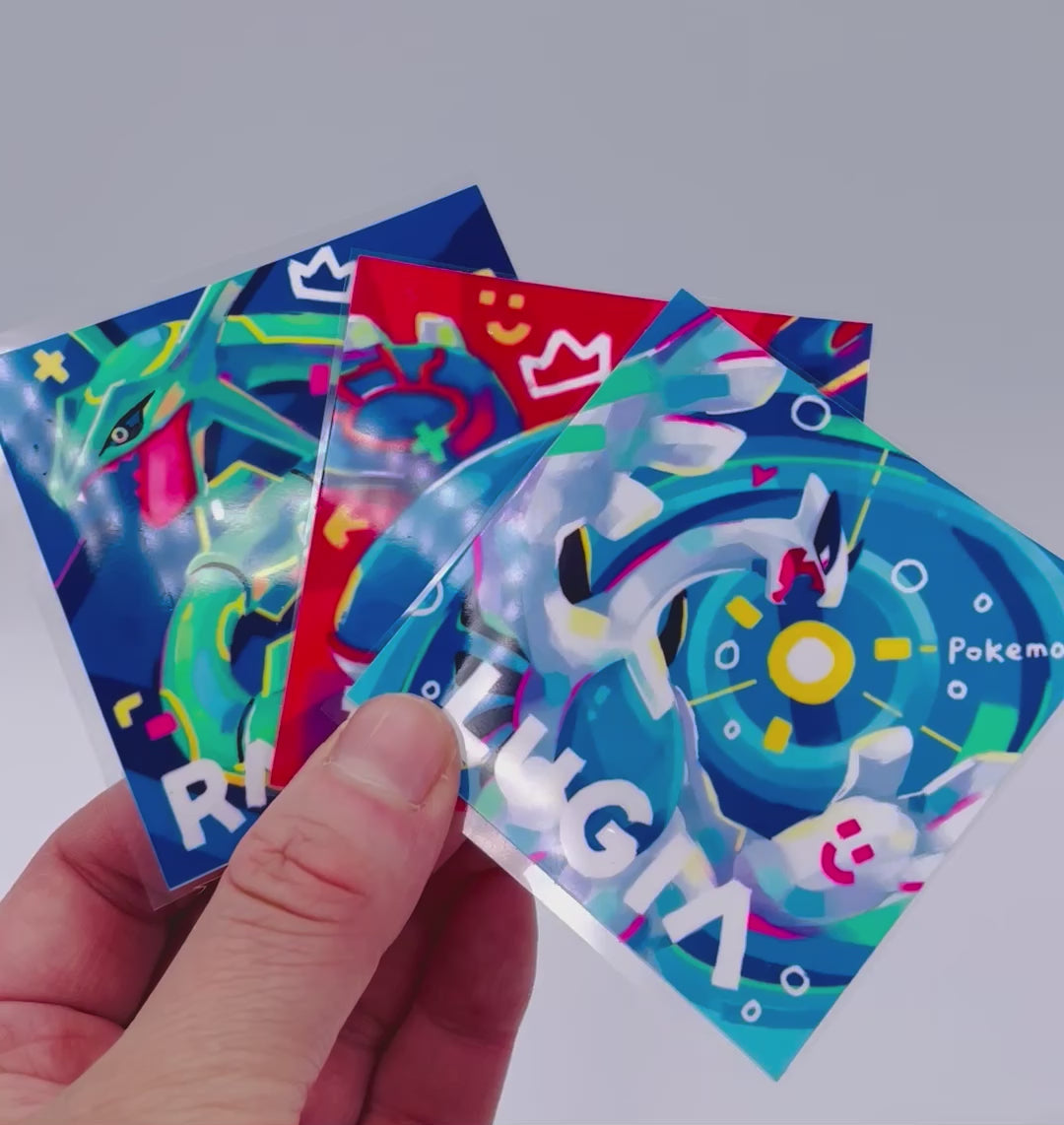 Lugia, Rayquaza & Kyogre Stickers • Kawaii Vinyl Decals
