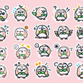 Rowlet mini sticker set with 20 kawaii chibi mood stickers for journals planners and toploaders