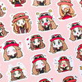 Serena chibi trainer sticker set with 40 kawaii mood stickers for journals planners and toploaders